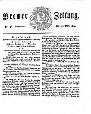 Bremer Zeitung Samstag 27. März 1819