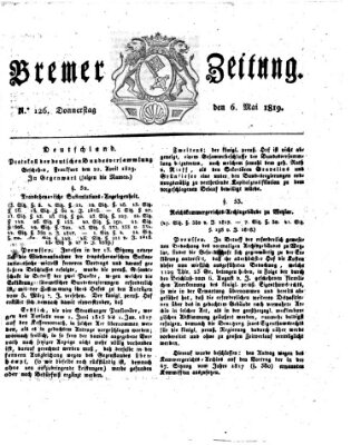 Bremer Zeitung Donnerstag 6. Mai 1819