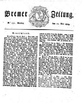 Bremer Zeitung Montag 10. Mai 1819