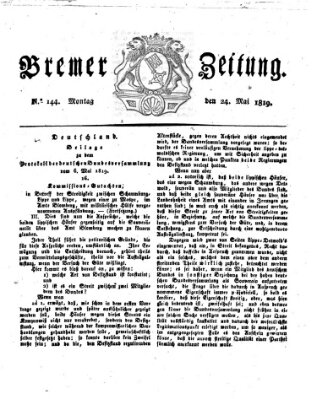 Bremer Zeitung Montag 24. Mai 1819