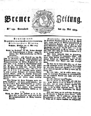 Bremer Zeitung Samstag 29. Mai 1819