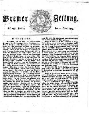 Bremer Zeitung Freitag 4. Juni 1819