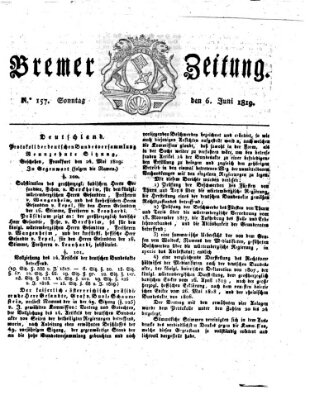 Bremer Zeitung Sonntag 6. Juni 1819