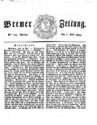 Bremer Zeitung Montag 7. Juni 1819