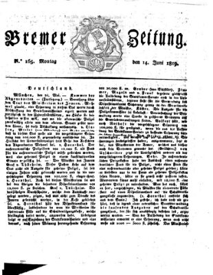 Bremer Zeitung Montag 14. Juni 1819