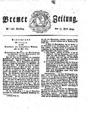 Bremer Zeitung Dienstag 15. Juni 1819