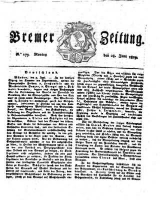 Bremer Zeitung Montag 28. Juni 1819