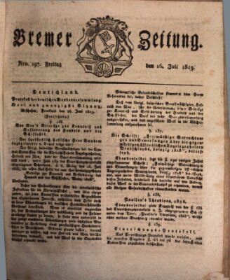 Bremer Zeitung Freitag 16. Juli 1819