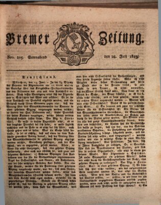 Bremer Zeitung Samstag 24. Juli 1819