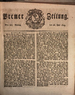 Bremer Zeitung Montag 26. Juli 1819