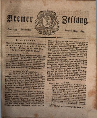 Bremer Zeitung Donnerstag 26. August 1819