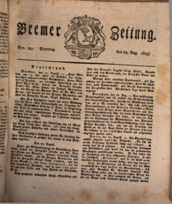 Bremer Zeitung Sonntag 29. August 1819