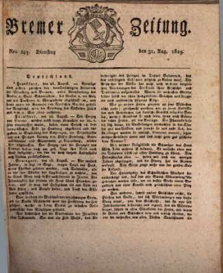 Bremer Zeitung Dienstag 31. August 1819