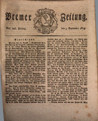 Bremer Zeitung Freitag 3. September 1819