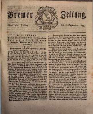 Bremer Zeitung Freitag 17. September 1819