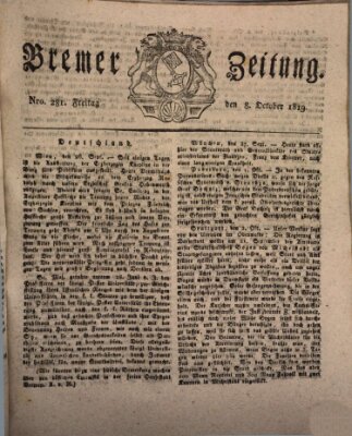 Bremer Zeitung Freitag 8. Oktober 1819