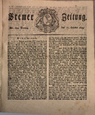 Bremer Zeitung Montag 11. Oktober 1819