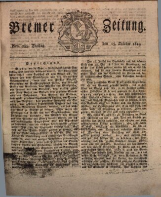 Bremer Zeitung Freitag 15. Oktober 1819