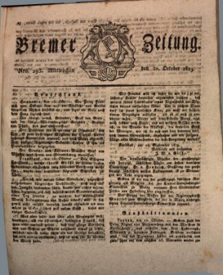 Bremer Zeitung Mittwoch 20. Oktober 1819