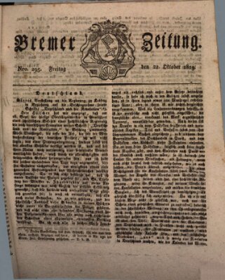 Bremer Zeitung Freitag 22. Oktober 1819