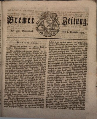 Bremer Zeitung Samstag 4. Dezember 1819