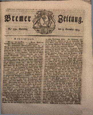 Bremer Zeitung Sonntag 5. Dezember 1819