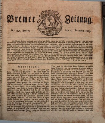 Bremer Zeitung Freitag 17. Dezember 1819