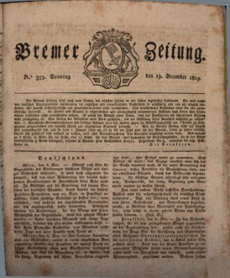 Bremer Zeitung Sonntag 19. Dezember 1819