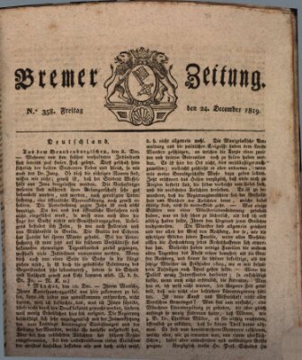 Bremer Zeitung Freitag 24. Dezember 1819