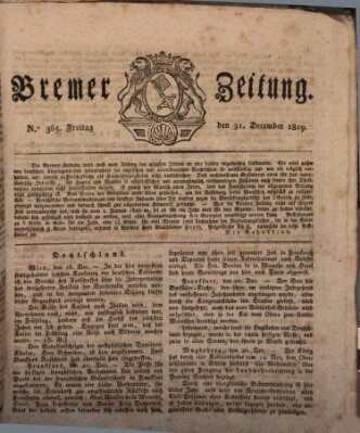 Bremer Zeitung Freitag 31. Dezember 1819