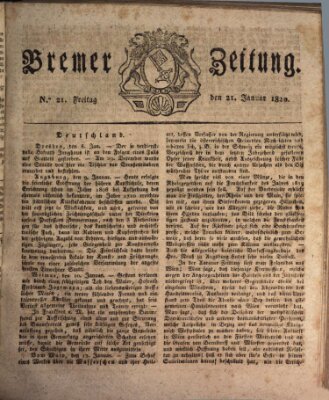 Bremer Zeitung Freitag 21. Januar 1820