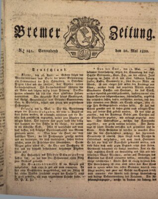 Bremer Zeitung Samstag 20. Mai 1820