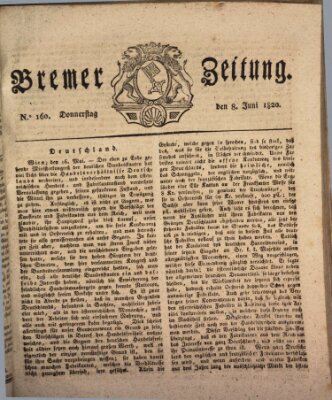 Bremer Zeitung Donnerstag 8. Juni 1820