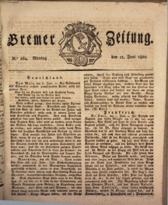 Bremer Zeitung Montag 12. Juni 1820