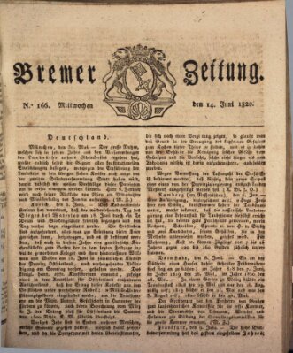 Bremer Zeitung Mittwoch 14. Juni 1820