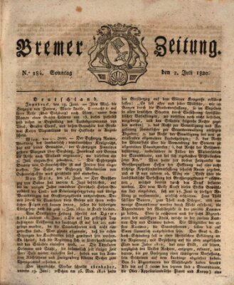 Bremer Zeitung Sonntag 2. Juli 1820