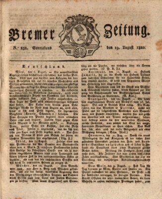 Bremer Zeitung Samstag 19. August 1820