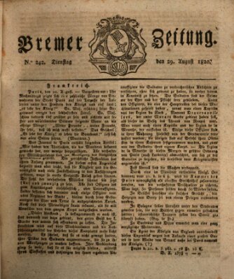 Bremer Zeitung Dienstag 29. August 1820