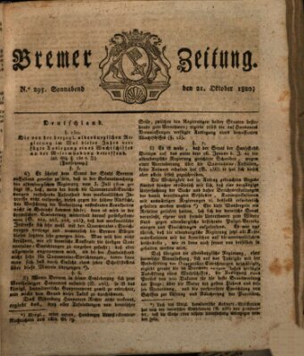 Bremer Zeitung Samstag 21. Oktober 1820