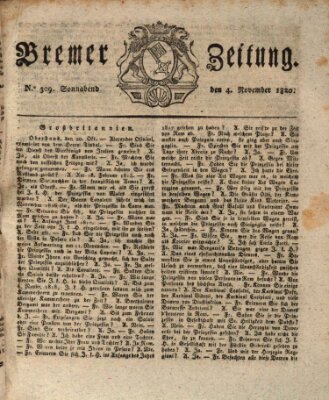 Bremer Zeitung Samstag 4. November 1820