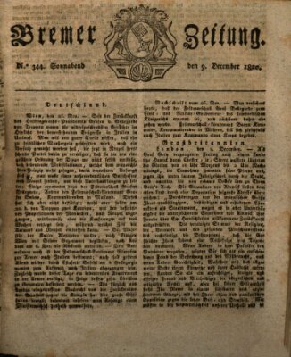 Bremer Zeitung Samstag 9. Dezember 1820