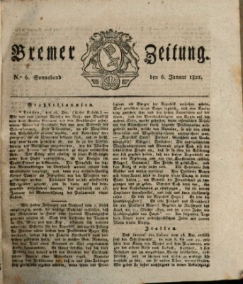 Bremer Zeitung Samstag 6. Januar 1821