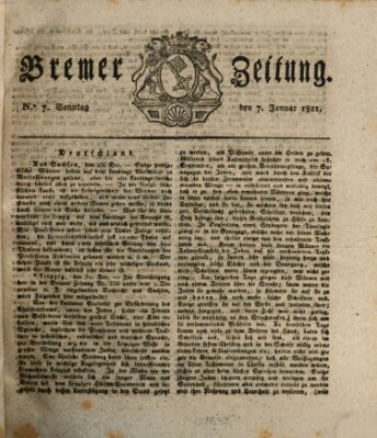 Bremer Zeitung Sonntag 7. Januar 1821