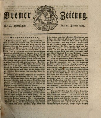 Bremer Zeitung Mittwoch 10. Januar 1821