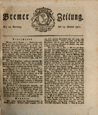 Bremer Zeitung Sonntag 14. Januar 1821