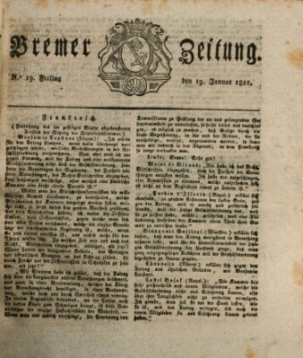 Bremer Zeitung Freitag 19. Januar 1821