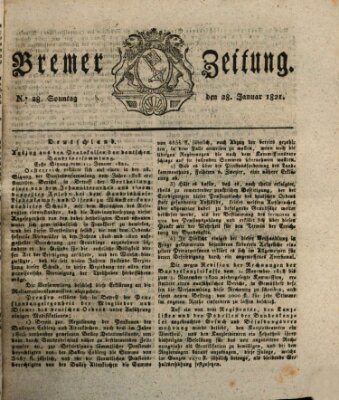 Bremer Zeitung Sonntag 28. Januar 1821