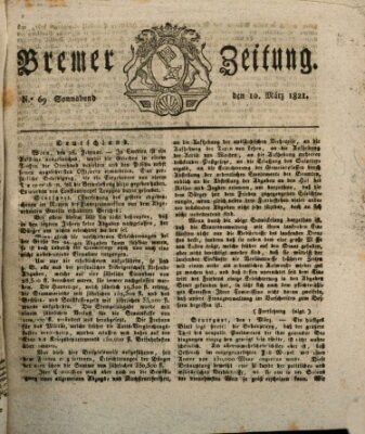 Bremer Zeitung Samstag 10. März 1821