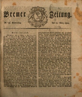 Bremer Zeitung Donnerstag 29. März 1821