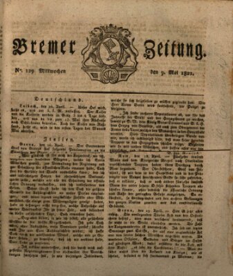 Bremer Zeitung Mittwoch 9. Mai 1821